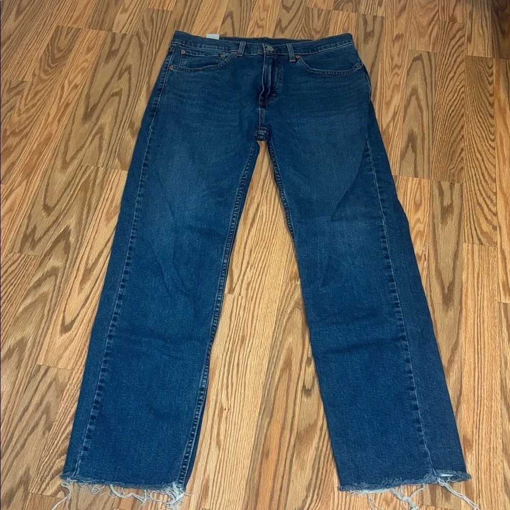 Levi's  505 Dark Blue Straight Leg Jeans, 34